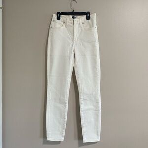 NEW J.Crew Factory High Rise White Skinny Jeans Size 26